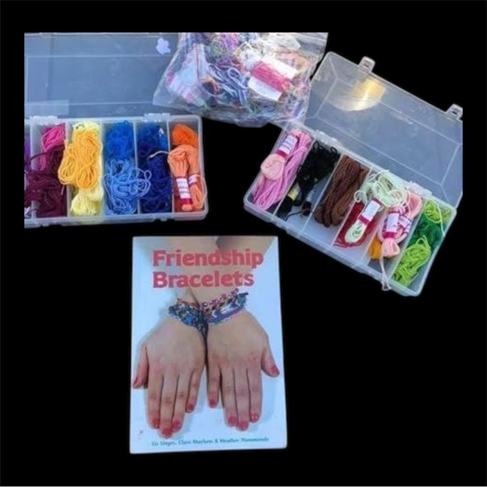 Friendship Bracelet Making Lot w/ Instruction Book
